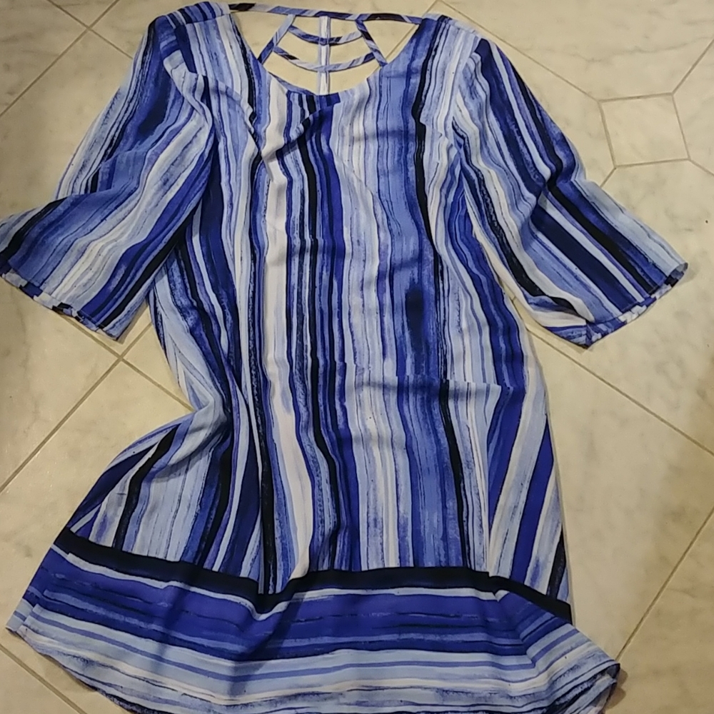 NWT blue striped dress